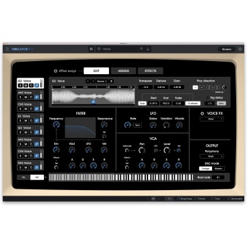 Arturia Emulator II V - Plugin instrument virtual sampler multitimbral 8-bit cu filtre analogice si efecte - Img 11