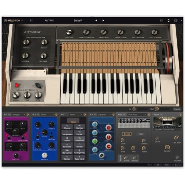 Arturia Mellotron V - Plugin instrument virtual sampler cu banda magnetica 65 de banci originale si import de sample-uri