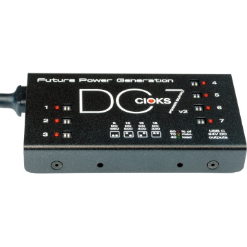 CIOKS DC7 v2 - Sursa de alimentare izolata pentru pedale de efect cu 7 iesiri DC configurabile USB-C si iesire AUX 24 V - Img 5
