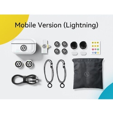 Hollyland LARK M2 with Lightning Plug Duo - Ivory White - Sistem Lavaliera Wireless 2.4 GHz cu 2 Transmitatoare - Img 17