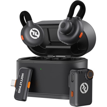 Hollyland LARK M2S Mini Combo - Sistem Lavaliera Wireless 2.4 GHz cu 2 Transmitatoare