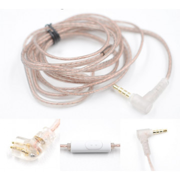 KZ Acoustics Pink & Gold Cable C PIN MIC - Cablu pentru casti in-ear