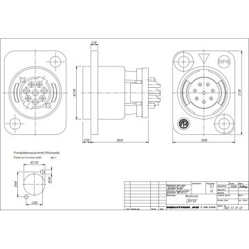 Neutrik ORP8F - Conector neutriCON mama pentru panou - Img 3