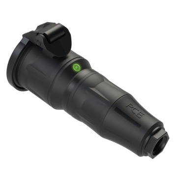 PCE TopTaurus2 safety connector lid nat LED IP54 black - Conector schuko mama - Img 3