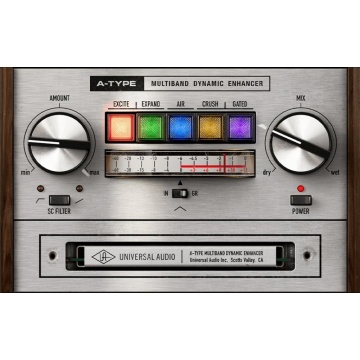 Universal Audio UAD A-Type Multiband Dynamic Enhancer - Plugin enhancer multiband cu 5 moduri si control avansat