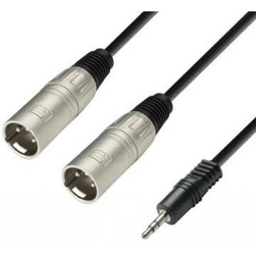 Adam Hall 3 STAR YWMM 0300 - Cablu audio 3.5 mm Jack Stereo - 2 x XLR Male