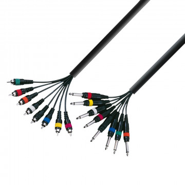 Adam Hall 3Star Multicore 8 x RCA-TS 3m - Multicore