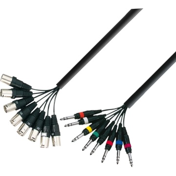 Adam Hall 3Star Multicore 8 x XLRm-TRS 5m - Cablu multicore 8 x XLR tata / 8 x Jack 6.3 mm TRS