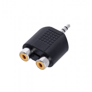 Adam Hall 4 STAR AY RF2 MM3 - Adaptor Y 2 x RCA mama - Jack 3.5 mm tata TRS