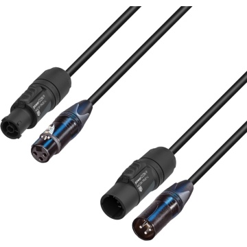 Adam Hall 5 STAR H TCON D 0150 1.5m - Cablu hibrid DMX si alimentare XLR 3 pini / Neutrik TRUE1 1.5 m