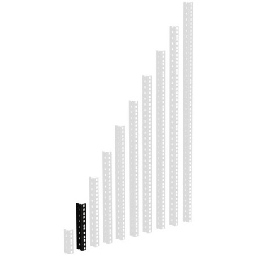 Adam Hall Rack Rail 04 Black - Banda rack 4U