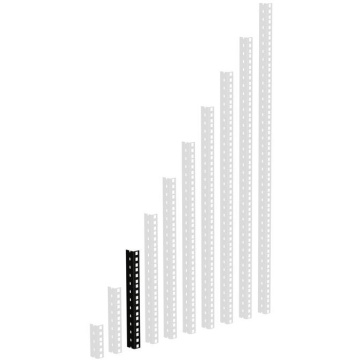 Adam Hall Rack Rail 06 Black - Banda rack 6U