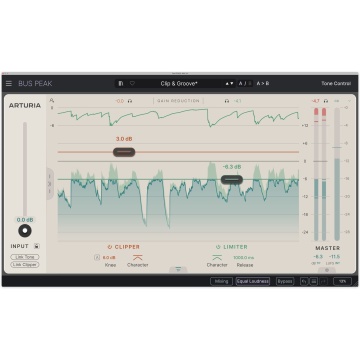 Arturia Bus PEAK - Plugin audio limiter cu clipper True Peak si control tonal - Img 2
