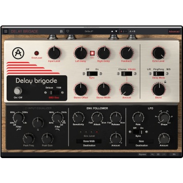 Arturia Delay BRIGADE - Plugin delay analog BBD stereo cu chorus vibrato si sincronizare tempo