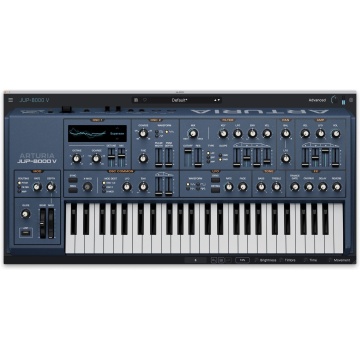 Arturia Jup-8000 V - Sintetizator software Supersaw cu 2 oscilatoare 16 voci polifonie Multi-Arpeggiator si efecte integrate