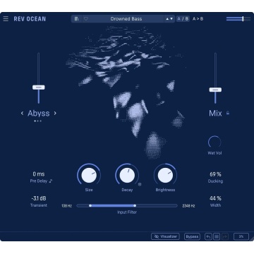 Arturia Rev OCEAN - Plugin reverb creativ FDN cu 3 moduri si modulatie