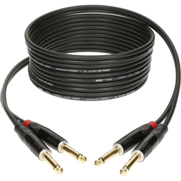 KLOTZ KMPP0900 - Cablu stereo claviatura 2 x Jack 6.35 mm tata