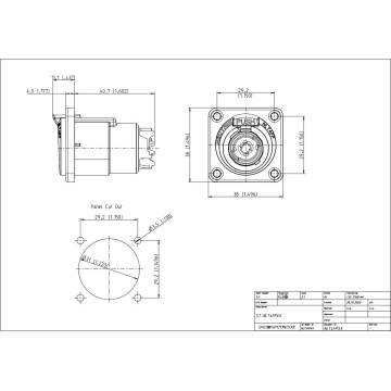 Neutrik NLT4FPXX - Conector Speakon mama pentru panou - Img 2