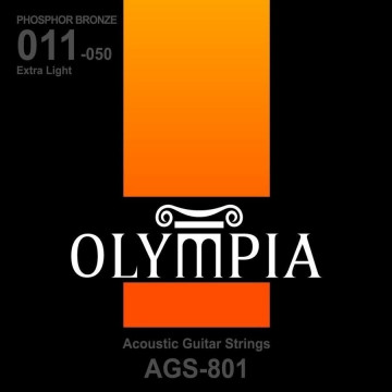 Olympia AGS 801 Fosfor-Bronz Extra-Light 11-50 - Set corzi chitara acustica