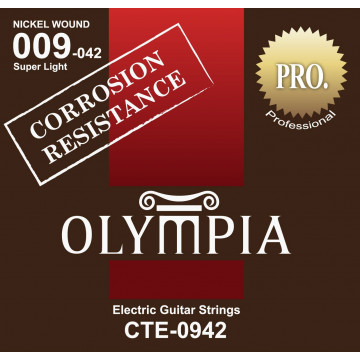 Olympia CTE0942 Otel-Nichel Super-Light 09-42 - Set 6 corzi chitara electrica subtiri