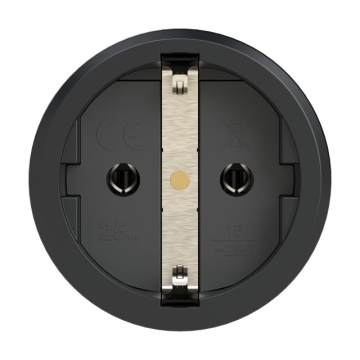 PCE Taurus2 solid rubber safety connector lid nat IP54 black - Conector schuko mama - Img 2