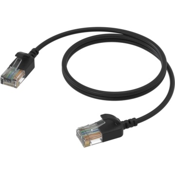 ProCab CSD560B/0.15 - Cablu de retea 0.15 metri CAT6A U/UTP RJ45 tata - RJ45 tata slim 30 AWG LSHF