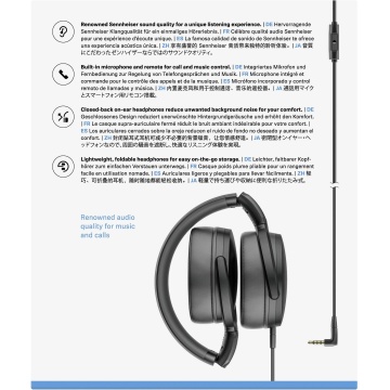Sennheiser HD 400S - Casti over-ear inchise pliabile cu microfon si Jack 3.5 mm - Img 6