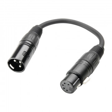 Adam Hall 3Star DHM XLRf5 - XLRm3 0.2 m - Cablu de lumini
