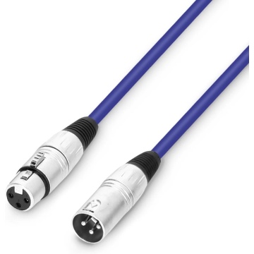 Adam Hall 3Star XLRf - XLRm 0.5m Blue - Cablu de microfon XLR