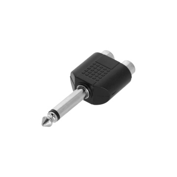 Adam Hall 4 STAR AY RF2 JM2 - Adaptor Y 2 x RCA mama - Jack 6.3 mm tata TS - Img 2