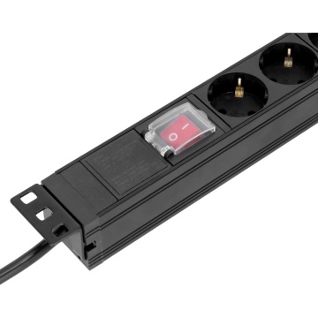 Adam Hall RACK PDU 7S 1.8m - Prelungitor rack 1U 7 prize cu intrerupator - Img 4