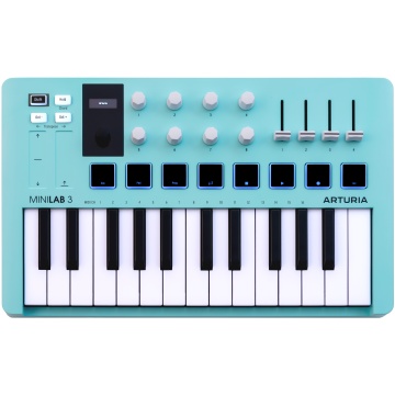 Arturia MiniLab 3 Aquamarine - Claviatura MIDI portabila - Img 3