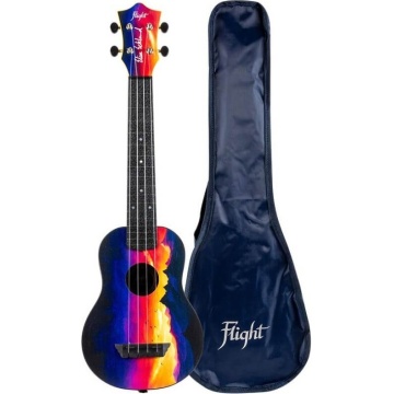 Flight TUSL-EE Sunset Elise Ecklund Signature - Ukulele soprano cu scala de tip concert