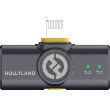 Hollyland LARK M2 with Lightning Plug Duo - Shine Charcoal - Sistem Lavaliera Wireless 2.4 GHz cu 2 Transmitatoare - Img 5