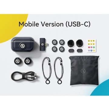 Hollyland LARK M2 with USB-C Plug Duo - Shine Charcoal - Sistem Lavaliera Wireless 2.4 GHz cu 2 Transmitatoare - Img 17