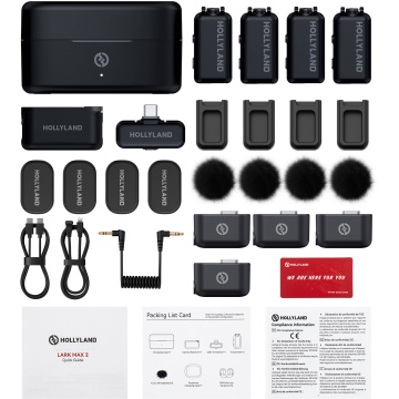 Hollyland LARK MAX 2 Combo 4-Person Version - Sistem wireless 2.4 GHz cu 4 transmitatoare - Img 2