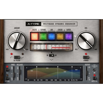 Universal Audio UAD A-Type Multiband Dynamic Enhancer - Plugin enhancer multiband cu 5 moduri si control avansat - Img 2