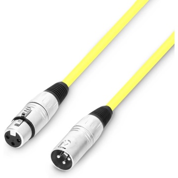 Adam Hall 3Star XLRf - XLRm 1m Yellow - Cablu de microfon XLR