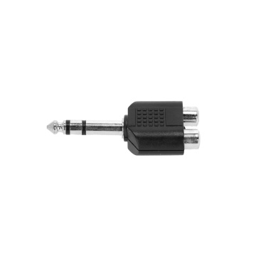 Adam Hall 4 STAR AY RF2 JM3 - Adaptor Y 2 x RCA mama - Jack 6.3 mm tata TRS - Img 6