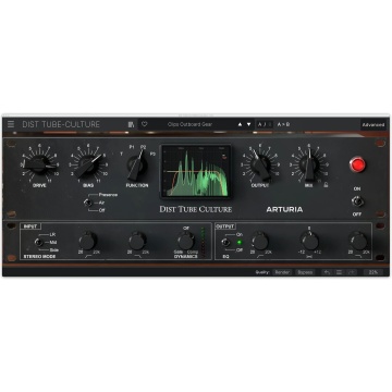 Arturia Dist TUBE-CULTURE - Plugin de saturatie si distorsiune cu lampi procesare stereo si EQ