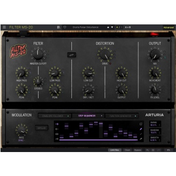 Arturia Filter MS-20 - Plugin audio filtru stereo analog si distorsiune cu secventiator in 16 pasi - Img 3