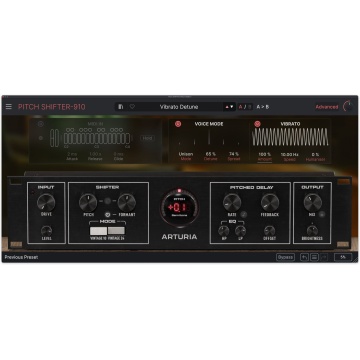 Arturia Pitch SHIFTER-910 - Plugin efect virtual de pitch-shifting si delay microtonal inspirat de procesoarele hardware clasice