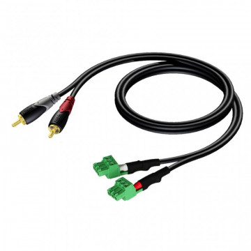 Audac CLA 832 3 - Cablu audio RCA - Terminal block