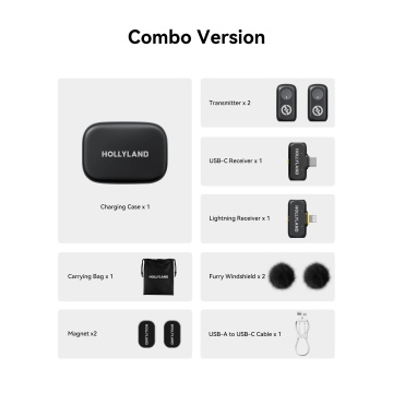 Hollyland LARK A1 Combo - Space Gray - Sistem Lavaliera Wireless 2.4 GHz cu 2 Transmitatoare - Img 3