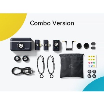 Hollyland LARK M2 Combo - Shine Charcoal - Sistem Lavaliera Wireless 2.4 GHz cu 2 Transmitatoare - Img 2