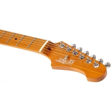 JET Guitars JJ-350 Baritone Charcoal - Chitara electrica bariton cu scala de 27 de inchi tastiera din artar si doze H - P90 - Img 4