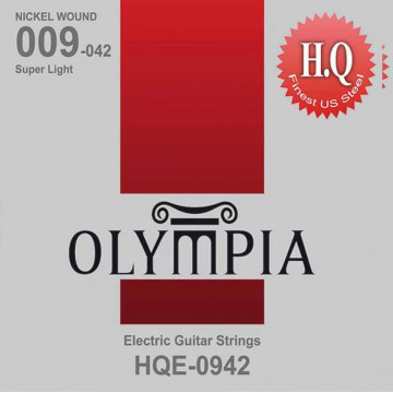Olympia HQE0942 Otel-Nichel Super-Light 09-42 - Set 6 corzi chitara electrica subtiri