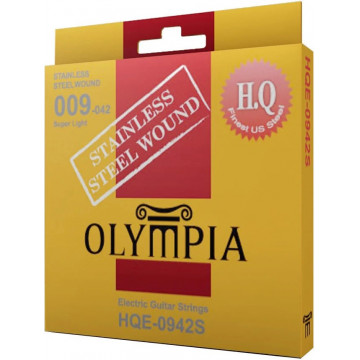 Olympia HQE0942S Otel Super-Light 09-42 - Set 6 corzi chitara electrica subtiri