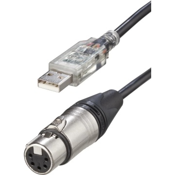 SRS Light SW-UPG-3-FEMALE - Software loader USB - XLR mama cu 3 pini pentru echipamente SRS 1 5 m