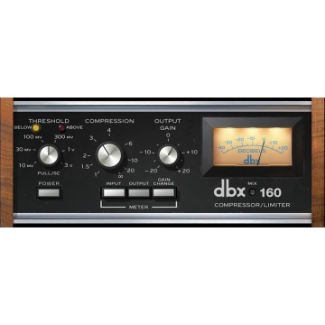 Universal Audio UAD dbx 160 Compressor / Limiter - Plugin compresor/limiter VCA solid-state cu sidechain filter
